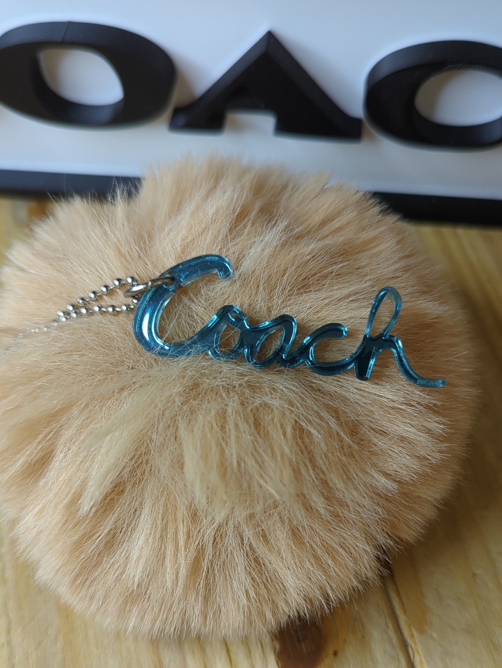 (0053) Coach Script Acrylic Hang Tag